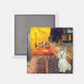 Terrace Cafe - Westie (S) Magnet (Vorderseite/Rückseite)