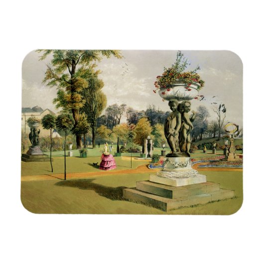 Terrace Garden, Abtei Woburn (Chromolitho) Magnet (Horizontal)
