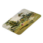 Terrace Garden, Abtei Woburn (Chromolitho) Magnet (Linke Seite)