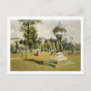 Terrace Garden, Abtei Woburn (Chromolitho) Postkarte