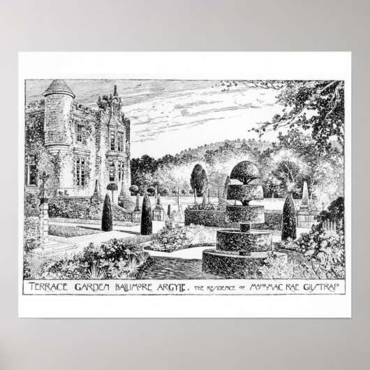 Terrace Garden Ballimore, Raute von Thomas Maws Poster (Vorne)