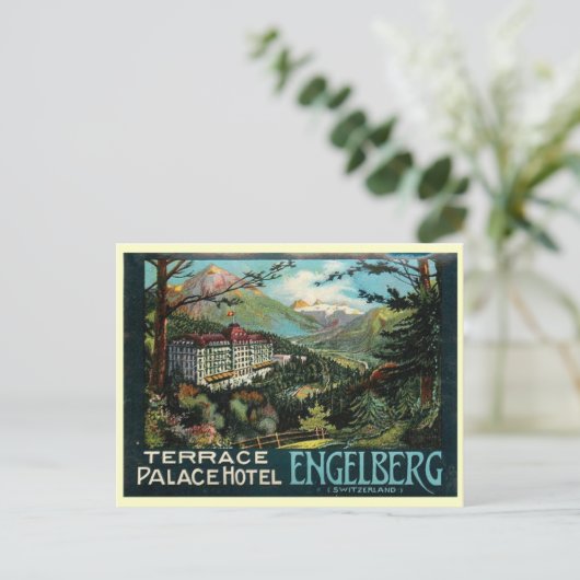 Terrace Palace Hotel, Engelberg, Schweiz Postkarte (Stehend Vorderseite)