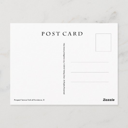 Terrace Park at Providence, RI Postkarte (Rückseite)