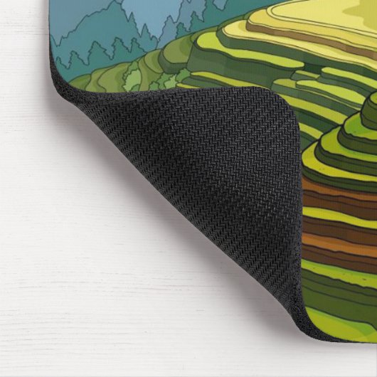 Terraced Fields Panorama Mousepad (Ecke)