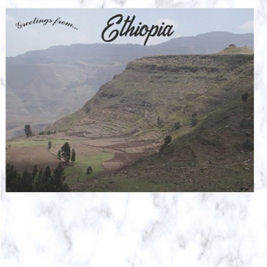 Terraced Ridge in der Nähe von Lalibela Äthiopien  Postkarte