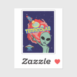 Terracolas - Alien-Angst vor Menschen Aufkleber