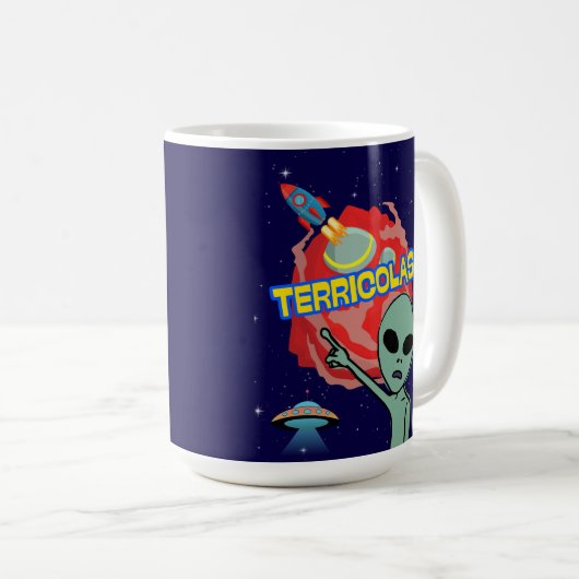 Terracolas - Alien-Angst vor Menschen Kaffeetasse (VorderseiteRechts)