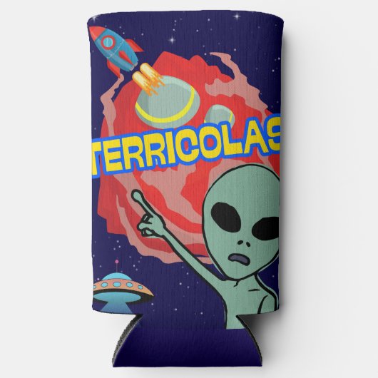 Terracolas - Alien-Angst vor Menschen Selters Dosenkühler (Vorderseite)