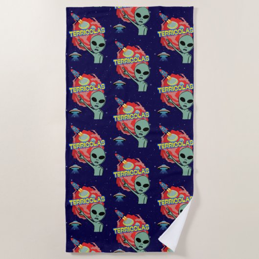 Terracolas - Alien-Angst vor Menschen Strandtuch (Vorderseite)