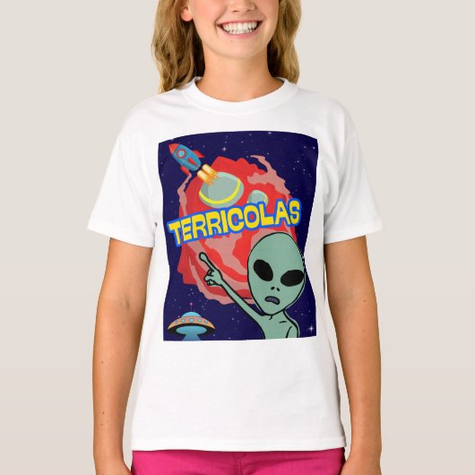 Terracolas - Alien-Angst vor Menschen T-Shirt (Vorderseite)