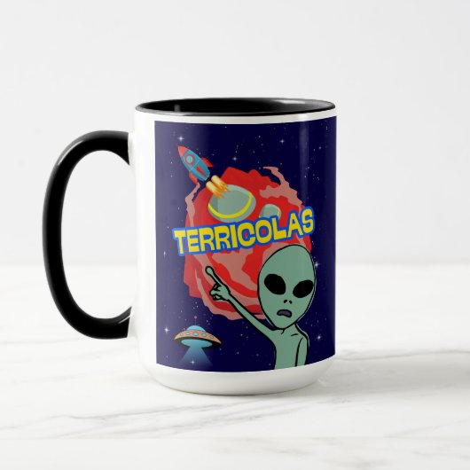 Terracolas - Alien-Angst vor Menschen Tasse (Links)