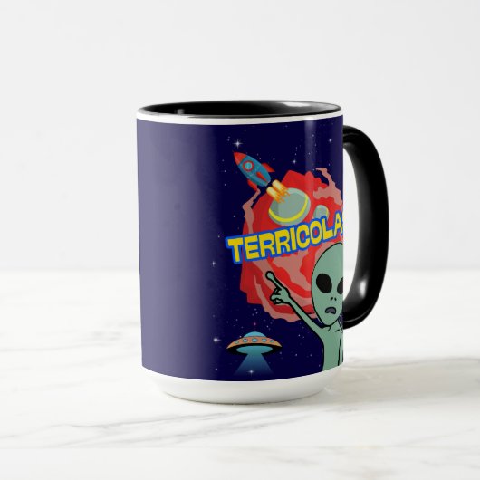 Terracolas - Alien-Angst vor Menschen Tasse (VorderseiteRechts)