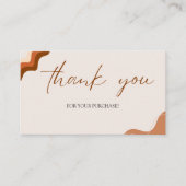 Terracota Bestellung Vielen Dank für Ihr kleines B Visitenkarte (Vorderseite)