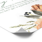 Terracota Blume Brautparty Spielspazierweg Poster (Ecke)