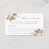 Terracota Blume gemeinsam mit einem Rezept Begleitkarte (Vorderseite)