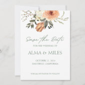 Terracota Blume Save the Date (Vorderseite)