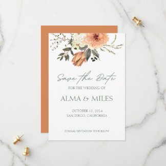 Terracota Blume Save the Date