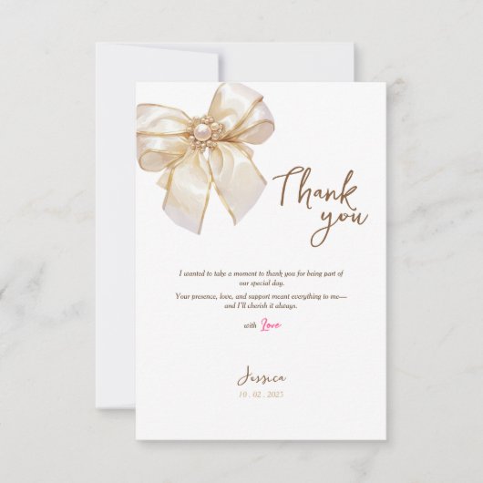 terracota Bugbrasse elegante Dusche danke Karte (Vorderseite)