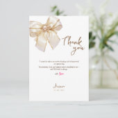 terracota Bugbrasse elegante Dusche danke Karte (Stehend Vorderseite)