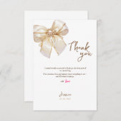 terracota Bugbrasse elegante Dusche danke Karte (Vorne/Hinten)