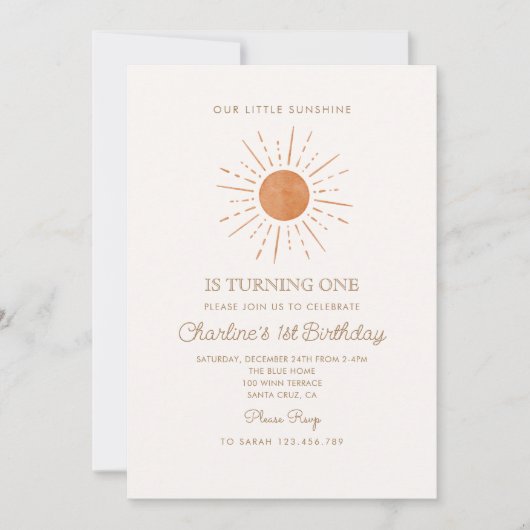 Terracota Highlights Einladung (Vorderseite)