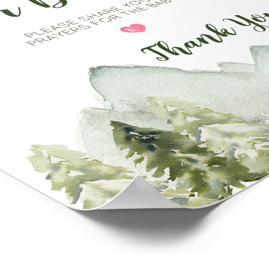 Terracota Pumpkin Baby Dusche Gebete für Baby Pos Poster (Ecke)