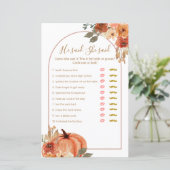 Terracota Pumpkin Er sagte, sie habe Game Card (Stehend Vorderseite)