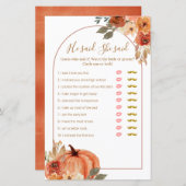 Terracota Pumpkin Er sagte, sie habe Game Card (Vorne/Hinten)