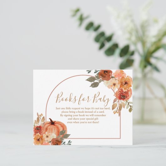 Terracota Pumpkin Rustikale Bücher für Kinder Postkarte (Stehend Vorderseite)