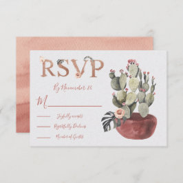 Terracota und Cactus Wedding Response Cards UAWG RSVP Karte