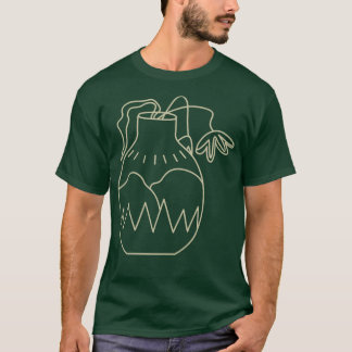 Terracota vase abstrakt line art T-Shirt