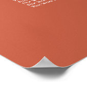 Terracotta 18 Table Wedding Seating Chart Poster (Ecke)
