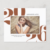 Terracotta 2025 Fett Typografie Foto Abschluss (Vorderseite)