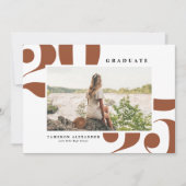 Terracotta 2025 Fett Typografie Foto Abschluss Ankündigung (Vorderseite)