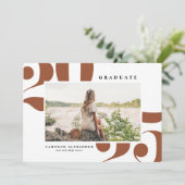 Terracotta 2025 Fett Typografie Foto Abschluss Ankündigung (Stehend Vorderseite)