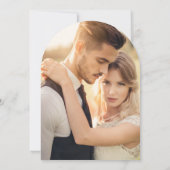 Terracotta 2 Foto Script Wedding Save the Date Einladung (Rückseite)