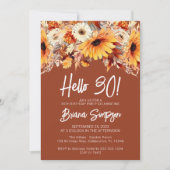 Terracotta 30. Geburtstag Herbst Bläsernschmetterl Einladung (Vorderseite)