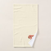 Terracotta 3D Modern Initial Letter | Elfenbein Badhandtuch Set (Handtuch)