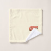 Terracotta 3D Modern Initial Letter | Elfenbein Badhandtuch Set (Waschlappen)