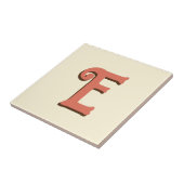 Terracotta 3D Modern Initial Letter | Elfenbein Fliese (Seite)