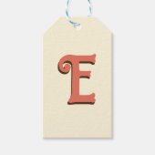 Terracotta 3D Modern Initial Letter | Elfenbein Geschenkanhänger (Vorderseite)