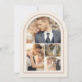 Terracotta 5 Foto Script Wedding Save the Date Einladung (Rückseite)