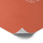 Terracotta 7 Table Wedding Chart Poster (Ecke)