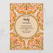 Terracotta Abstract Pattern Modern Brushstroke Einladung (Vorderseite)