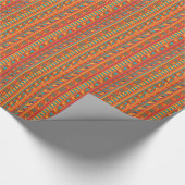 Terracotta Abstrakt Aztec Tribal Print Patches Geschenkpapier (Ecke)