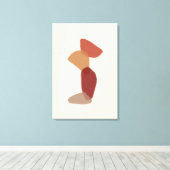 Terracotta Abstrakt Boho Leinwanddruck (Insitu (Holzboden))
