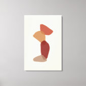 Terracotta Abstrakt Boho Leinwanddruck (Vorderseite)