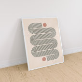 Terracotta Abstrakt Waves Poster