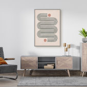 Terracotta Abstrakt Waves Poster