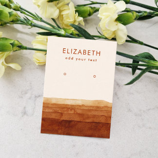 Terracotta Abstrakte Wüstenoringkarte Visitenkarte